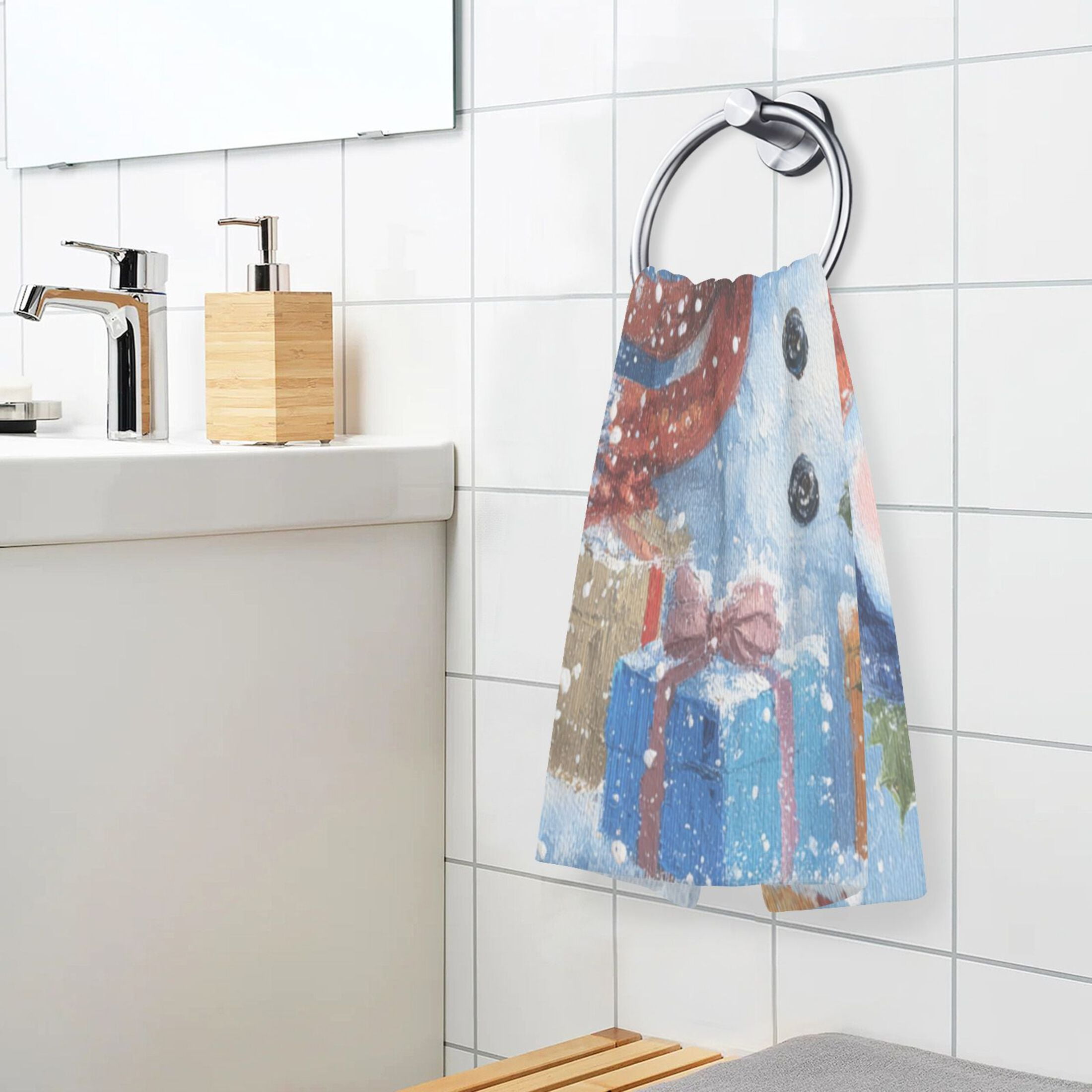 Cotton Towel Two-Piece 16x28 Inch One Sizex2 Face Towel Set Towel Set Cotton Hand Bath Towel Bathroom Beach Aurora