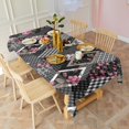 thumbnail image 4 of Pioneer Flower Floral Print Pattern Rectangle Tablecloth 60"x102",Waterproof Polyester Rectangle Table Cloth, Wipeable Spillproof Polyester Tablecloth for Dining, Camping, Indoor and Outdoor, 4 of 6