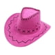 thumbnail image 2 of Sombrero Vaquero Infantil Clásico para Niños Y Niñas con Ancha Correa Ajustable Y Tejido Cómodo de Poliéster Incluye Diseño Sólido Y Detalle de Cu Rosa roja, 2 of 8