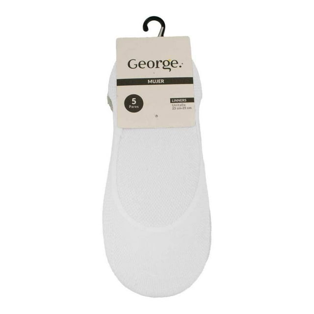 Tin Corto George para Dama Diseño Liso Multicolor 5 Pares Unitalla