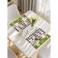 thumbnail image 5 of Easter Bunny Placemats Set of 6, Spring Easter Eggs Floral White Black Plaid Placemats for Dining Table, Place Mats for Kitchen Tabletop, Waterproof Wipeable Dining Table Mats Set, 5 of 9