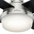 thumbnail image 2 of Hunter 52 inch Indoor Ceiling Fan with LED Light and Remote Control - Modern Ceiling Fan, Low Profile Mount, 4 Black Oak Blades, For Bedroom, Living Room, or Kitchen - Dempsey 59241, Brushed Nickel, 2 of 16