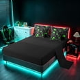 thumbnail image 5 of Manfei Abstract 3D Cube King Bedding, Geometric Checkered King Bed in a Bag, Black and Green, Black Reversible 7 Pieces, 5 of 6