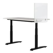 Clear Frosted Acrylic Single Sneeze Guard Desktop Wellness Panel 23.5"W x 23.5"H