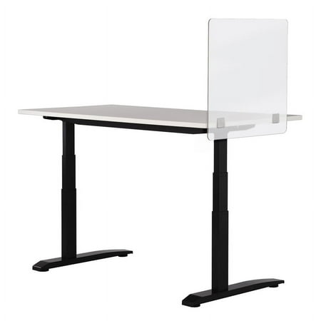 Clear Frosted Acrylic Single Sneeze Guard Desktop Wellness Panel 23.5"W x 23.5"H