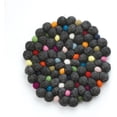 thumbnail image 2 of Cilio Fair Trade Certified 100% Virgin Sheep Wool Trivet Made in Nepal, 8" Round, Charcoal, 2 of 2