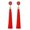 Red, variant on Jiaroswwei Bohemian Ethnic Flower Long Tassel Dangle Statement Earrings Women Jewelry Gift