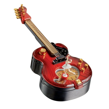 Guitar Music Box and Storage with Ballerina