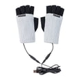 thumbnail image 1 of Guantes sin dedos Invierno Suave Portátil Cálculo Cálculo Recargable Calefacción eléctrica desmontable Mittees Interior Protector Mano Regalo Gris claro Noticed HA011767-01, 1 of 7