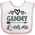 thumbnail image 3 of Inktastic Gammy Loves Me Grandchild Girls Baby Bib, 3 of 4