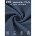 thumbnail image 5 of Men's Loose Fit Heavyweight Work Long Sleeve Henley T-Shirts Workwear Pocket Tee(Regular&Tall), 5 of 9