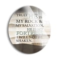 thumbnail image 2 of Rock Salvation Fortress Cream Grey Strata 24 inch Glass Round Wall Hanging Sign, 2 of 4