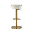 thumbnail image 3 of TOV Furniture Astro White and Gold Vegan Leather Adjustable Stool, 3 of 9