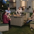 thumbnail image 6 of Amopatio 10 Pieces Patio Conversation Set With Firepit, Outdoor Sectional PE Rattan Wicker Furniture Seat,GREEN, 6 of 11