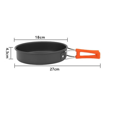 

BLUESON 2-3 People Camping Frying Pan Non-Stick Frying Pan Alumina Camping Cooking Pan