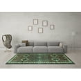 thumbnail image 3 of Ahgly Company Indoor Square Persian Turquoise Blue Traditional Area Rugs, 7' Square, 3 of 4