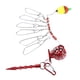 thumbnail image 5 of Hebilla de bloqueo de pesca con carrete, candados de peces vivos de acero inoxidable, flotadores de cinturón, larguero de pesca, color rojo, 5 of 14