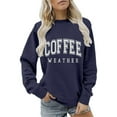 thumbnail image 4 of Clearance Items Zip up Sweatshirt Women Coffee Weather Sweatshirt Women's Coffee Lover Trendy Shirt Cozy Season Sweatshirts Fall Crewneck Fleece Pullover Womens Casual Sweatshirts Long Sleeve, 4 of 6