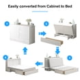 thumbnail image 3 of BALUS Modern Murphy Bed, Queen Size Cabinet Bed Frame with Shelves and USB Charging Station, Space-Saving Wall Bed for Guest Room, Apartment, White, 3 of 7