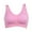 Pink, variant on Women Sport Bras Solid Color Seamless Comfortable Breathable Tank Top Underwear for Fitness Yoga S-3XL