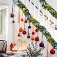 thumbnail image 3 of Guvpev 6FT Christmas Cedar Garland with LED Lights, Artificial Christmas Illuminate Greenery Garlands with Berries, Balls, Flowers, Indoor/Outdoor Christmas Decorations for Mantle, Table, TV Stand, 3 of 8