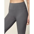 thumbnail image 3 of Made by Johnny Women's Peached Front Seamless Leggings with Inner Pocket Full-Length Yoga Pants XXL STONE_GREY, 3 of 6
