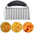 thumbnail image 1 of Cortador de arrugas para patatas fritas JAYVAR, tamaño grande, acero inoxidable, 1 of 8