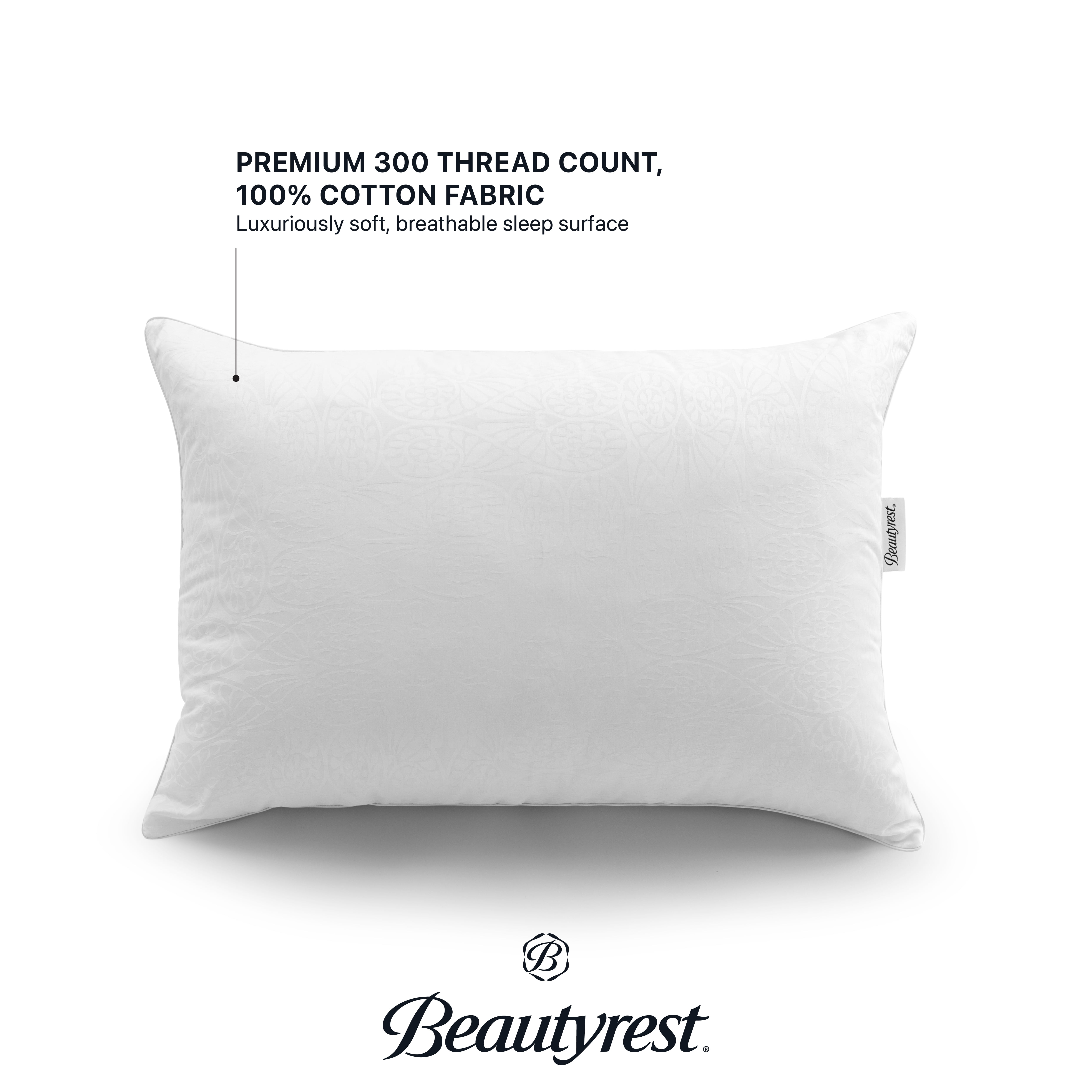 Beautyrest Cotton Luxury Down Alternative King Bed Pillow (2 Count)
