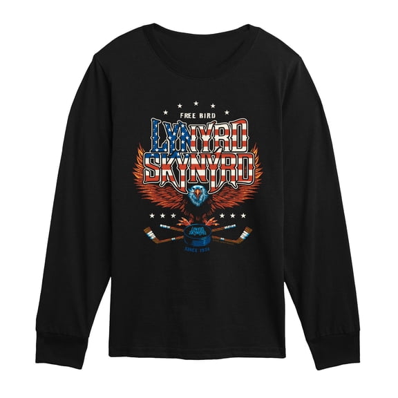 Lynyrd Skynyrd - Freebird Hockey - Youth Boys Long Sleeve Graphic T-Shirt