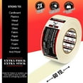 thumbnail image 2 of 4 Pack Buck Strapping Tape 2 Inch x 60 Yds (180ft) - 5.5Mil Thickness, Heavy Duty Industrial Grade Mono Directional Fiberglass Reinforced Filament Tape with Synthetic PET Adhesive for Secure Packing, 2 of 7
