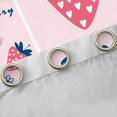 thumbnail image 5 of Castle Fairy Girls Sweet Strawberry Black Out Curtains,Cartoon Fruit Curtains Pack of 2 (42x63 Each),Flower Love Heart Bedroom Curtains,Lightweight Room Decor, 5 of 6