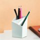 thumbnail image 4 of Clean Desk Pen Organizer 2 Compartment Plastic Storage Caddy For Office School And Home Supplies In White And Blue, 4 of 6