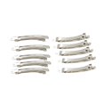 thumbnail image 1 of 10Pcs Silver French Barrettes Hair Clips for DIY Bows Craft Assorted Sizes 6cm, 1 of 6