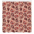 thumbnail image 3 of Ambesonne Paisley Shower Curtain, Pastel Tone Romantic Style, 69"Wx75"L, Peach Charcoal Grey, 3 of 3