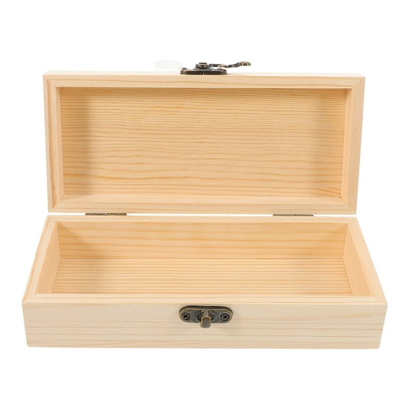 SEWCHICS Wooden Box For Diy Enthusiasts Wooden Box Beige 1Pack For Storage