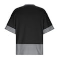 thumbnail image 6 of Royisotas Womens Summer Tops Casual Oversized Short Sleeve T Shirts Crewneck Color Block Side Slit Blouses, 6 of 9