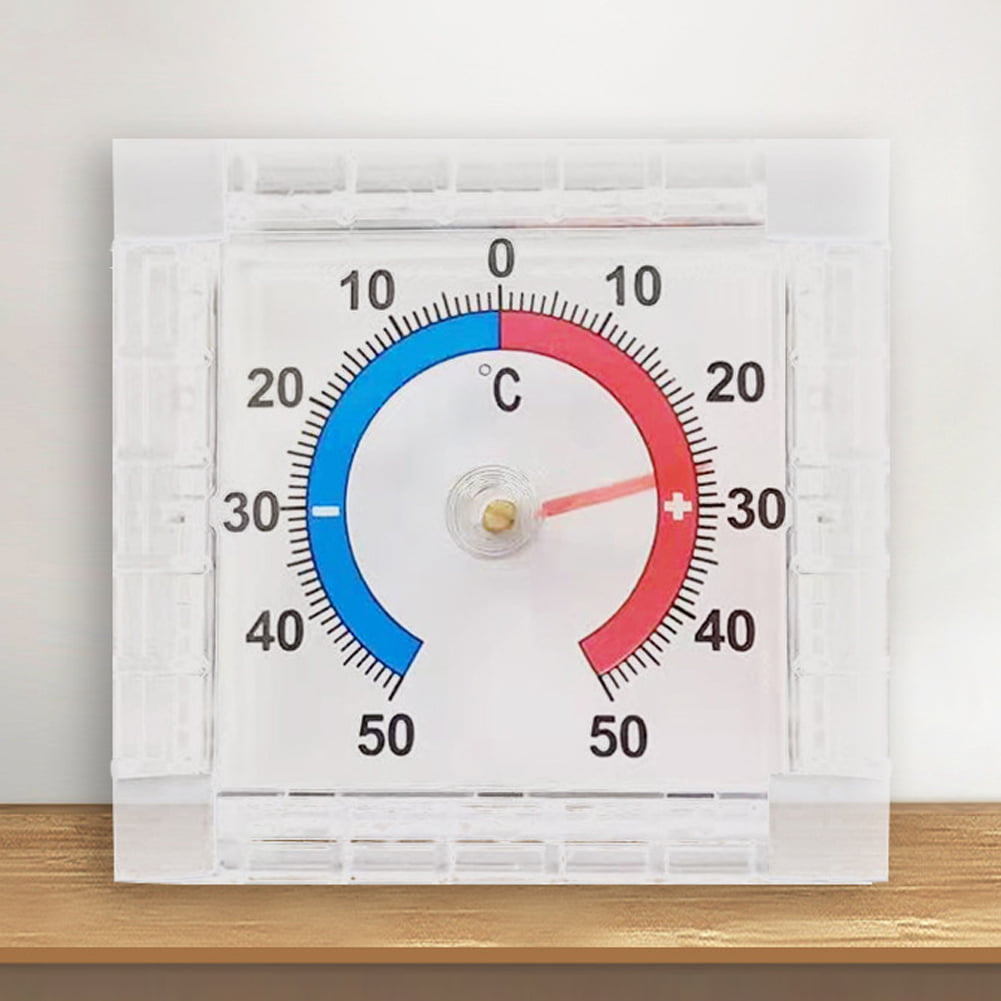 Gupbes Outdoor Thermometer Adhesive Transparent Waterproof Door Window  Temperature Meter for Farm Home,Transparent Thermometer,Temperature Meter 