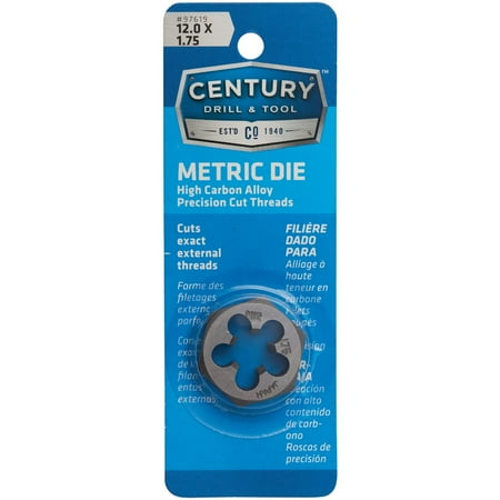 

1PK Century Drill & Tool 12.0x1.75 NPT 1 In. Across Flats Hexagon Pipe Die