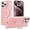Pink, variant on XIHAMA Compatible with iPhone 16 Pro Case with Invisible Magnetic O-Ring Stand Military-Grade Translucent Case for iPhone 16 Pro 6.3" [Compatible with Mag-Safe] [Great Grip Feeling]