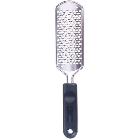 Pedicure Stainless Steel Foot Rasp Salon Foot Scrubber Callus Remover Foot Care Tool to Removes Hard Skin (Black) Foot File