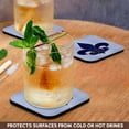 thumbnail image 3 of 3dRose, Large Navy Blue and Gold Fleur de lis Christian Saints Symbol, Set of 4 Coasters - Soft, 3 of 7