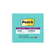 Post-it Super Sticky Notes, 3 in x 3 in, Aqua Blue, 1 Pad