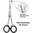 thumbnail image 3 of Ruvanti Round Headed Nose Hair Scissors/Safety Scissors for Kids & Infants 5.2" German Stainless Steel Baby Scissors/Baby Nail Scissors. Facial Hair Scissors/Beard Trimming Scissor/Mustache Scissor., 3 of 6