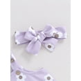 thumbnail image 6 of Arvbitana Infant Baby Girls Cute Tank Tops Romper Floral Print Sleeveless Square Neck Adjustable Strap Bodysuit with Headband 3M 6M 12M 18M Newborn Summer Clothes, 6 of 9