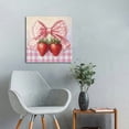 thumbnail image 5 of Fenyluxe Strawberries Canvas Prints Wall Art Ready To Hang Room Home Art Decor Gift Idea 12x12in, 5 of 6