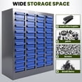 thumbnail image 4 of Zhuotong  Heavy-Duty 40-Drawer Steel Storage Cabinet with Dividers & Labels, 20.2LBS Small Parts Organizer for Screws, Garage, Workshop, Home Use, 4 of 8