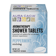 Aura Cacia Reviving Peppermint Aromatherapy Shower Tablets, 3 1 oz Tablets