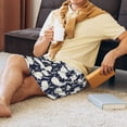 thumbnail image 5 of Fuzoiu Daisies Flowers Print Pajama Shorts for Men, Men's Pajama Bottoms,Mens Lounge Sleepwear,Pajama Pants with Pocket-Large, 5 of 6