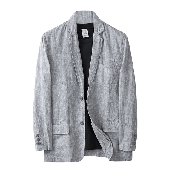 Vedolay Mens Office Blazers Casual Blazer Jacket Button Long Sleeve Work Office Blazer Grey,L