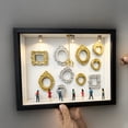 thumbnail image 2 of DIY Mini Museum Silhouette Box with Small Frames Figure Light Personalized Photo Frame Shadow Box Anniversary Wedding Birthday Decoration, 2 of 8